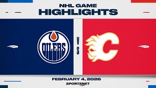 NHL Highlights | Oilers vs. Flames - February 4, 2026