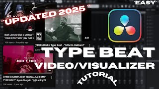 HOW TO MAKE A TYPE BEAT VISUALIZER / TYPE BEAT VIDEO FOR FREE  ( VIDEO TUTORIAL *EASY UPDATED 2025*)