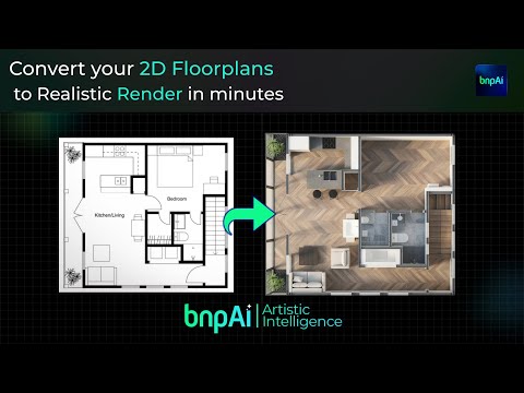 Turn 2D Floorplans into Stunning 3D Renders Instantly | #3drendering