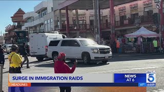 Federal immigration agents carry out raid in L.A.'s Fashion District