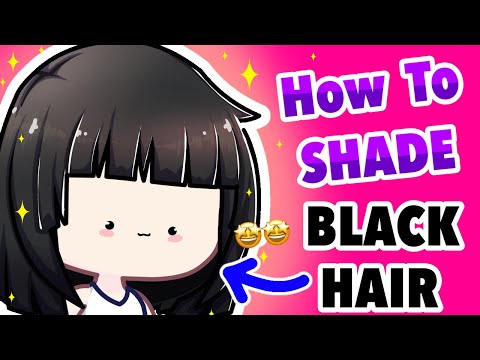 Black Hair Shading TUTORIAL - Gacha life 2 - IbisPaint X