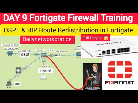 Day 9 | Fortigate | Redistribution OSPF into RIP Between Cisco & FortiGate 🔥| Step-by-Step Lab Guide
