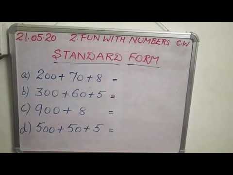 Class 3 maths(ncert) ch:2 topic "standard form"