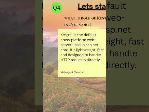 What is Kestrel in .NET Core? #aspnetcore #csharp #dotnet  #interview  #inspirationalquotes