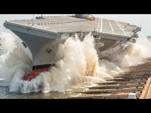US Navy Launching Its Monstrously Powerful Brand New Aircraft Carrier