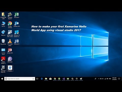 how to make hello world app using visual studio 2017 with xamarin