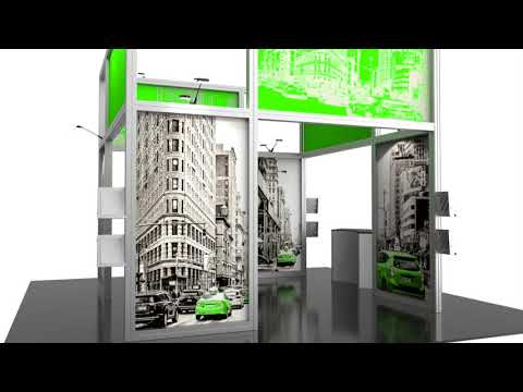 DesignerLine F Series Trade show Island booth Design 18