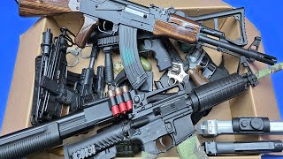 Powerful Military Guns in Action ( AIRSOFT ) What's Inside the Weapons Crate?/Military Equipment!