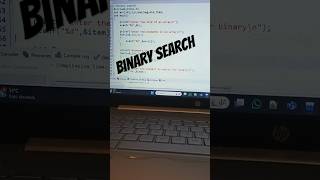 BINARY SEARCH/ DSA IN C / C LANGUAGE/ SEARCHING AND SORTING / C/C++ #dsa #code #programming