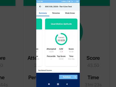 SSC CGL 2024 TIER 1 || Mock score #ssc #bankexam #ssccgl