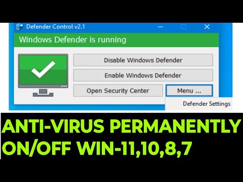 AntiVirus On Off Permanently      #WINDOWS 11 ANTI VIRAS OFF