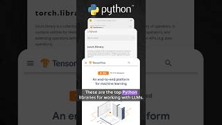 Top Python Libraries for LLMs #python #llm #coding