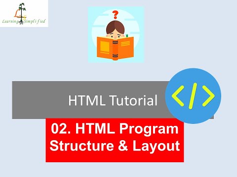 HTML Tutorial - 02. Structure and Layout of an HTML Program (learn animated way)