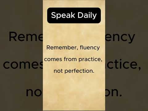 Speak English Daily | The Secret to Fluency  #english #learning #speaking