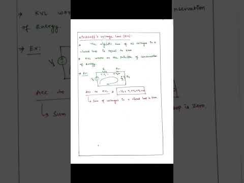 #Kirchhoff'sVoltageLaw #KVL#networktheory #ytshorts #shorts