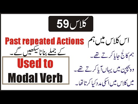 Class 59. Learn the use of used to in English speaking in Urdu/Hindi. English Speaking Course