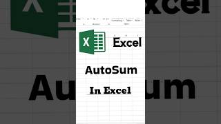 AutoSum in Excel | Excel for beginners | Excel tips and tricks #excel #exceltips #exceltutorial