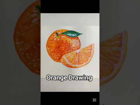 Juicy Orange Drawing | Marker Art 🍊🧡 #Shorts #artshorts