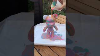 Pour Palz Paint Bears ASMR! 🎨🧸 #shorts #pourpalz #asmr #paintpouring #painting #fallintoshorts