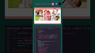 Website with 3D Effect HTML CSS & Javascript #htmlcss #javascript #website #webdevelopmen