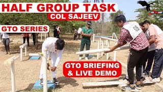 Half Group Task (HGT) Live Demo & GTO Briefing by Col Sajeev | GTO Tasks in SSB