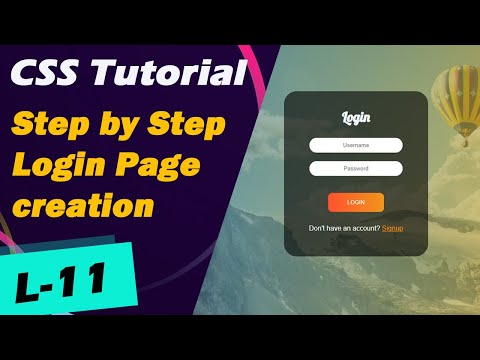 Login Page in 7 Simple Steps | CSS Tutorial | L-11