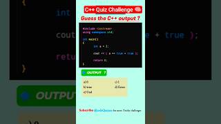 Guess 🔷 the C++ CODE output 🧠❓#comparisonoperators #coding #cppprogramming #codinginterview #coder