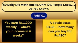 Smart Math for Daily Life  PART 01✏️ | Easy Ways to Do Quick Calculations!”