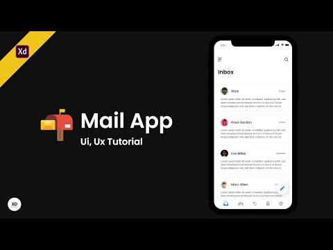 Design Mail App in Adobe XD Tutorial | Design & Prototype | XD Design