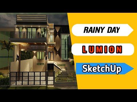 project -08 ।LUMION RAINY DAY EFFECT ANIMATION। #thecivilinspired #enscape #sketchup