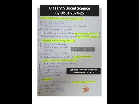 Class 9th social science syllabus 2024-25 | Class 9th sst Syllabus #class9 #class9th #cbse2025 #cbse