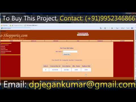 Online Auction  Java Project