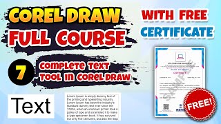 Complete Text Tool in Corel Draw - Corel Draw Full Course | Ch - 7