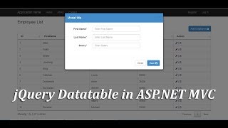 JQuery Datatable Part 1