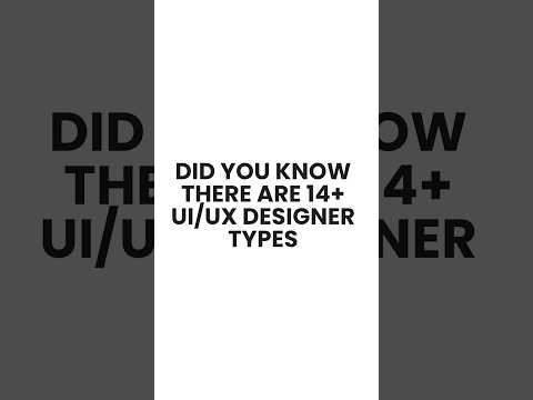 You Didn't Know There Were 14+ UI/UX Designer Types! #uiux  #designer