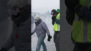 Protesters clash with police after deadly ICE shooting