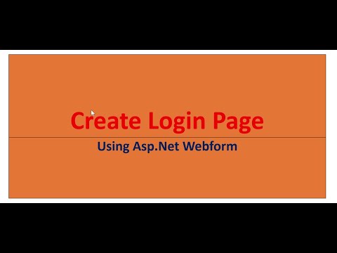 Complete Login Page Using Asp.Net WebForm