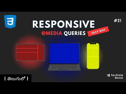 #21 CSS Full Course in Telugu – CSS Media Queries & Responsive Design  #webdevelopment #css #htmlcss