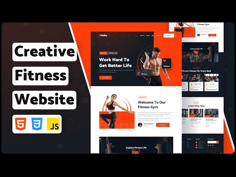 Fitness web design using html css and javascript | responsive