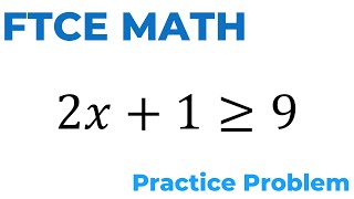 FTCE Math Practice Problem | Florida Teacher Certification Exam (Step-by-Step)
