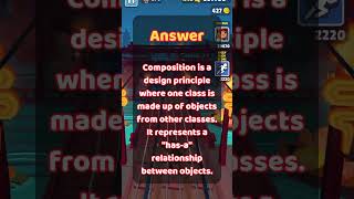 #OOPConcepts #TechInterview #CodingInterview What is Composition in OOP? #Interview