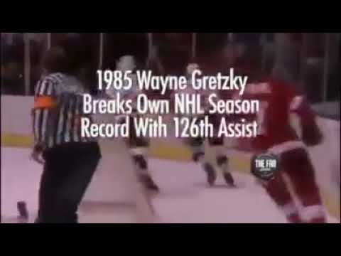 A Historic Moment as Gretzky breaks one of his many Records