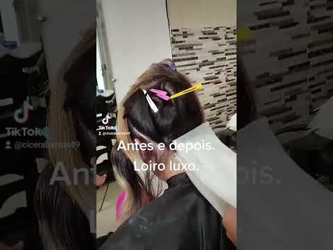 Antes e depois. Loiro luxo.
