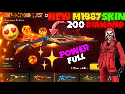 NEW M1887GUN SKIN IN 200 DAIMOND||ELEMENT SHOTGUN SKIN WITH IN 200 DIAMOND #short#viral#youtubeshort