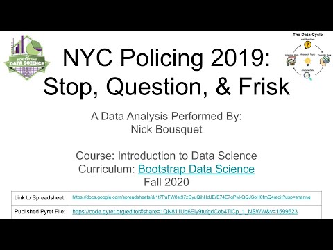 Bootstrap Data Science: Sample Capstone Presentation (Fall 2020 Pilot)
