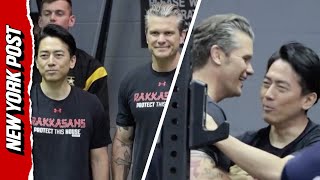 Pete Hegseth and Japan's Defense Minister Hit the Gym Together
