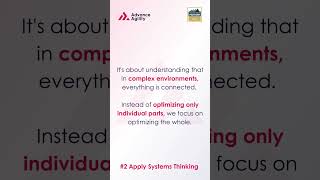 Lean-Agile Principle-2 | Apply Systems Thinking | Advance Agility   #leanagile #shortvideo #safe