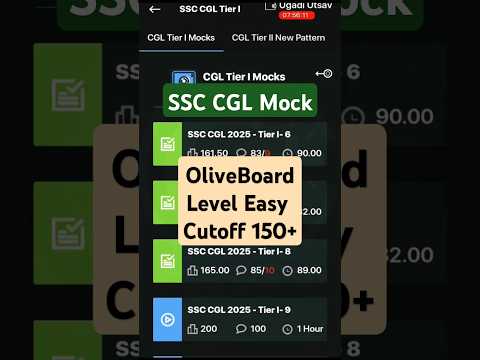 SSC CGL Mock 8 @OliveboardApp #ssc #ssccgl2025 #cgl
