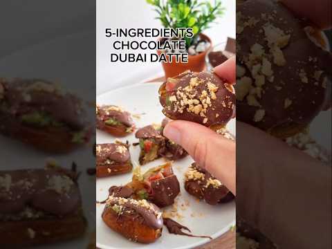 VIRAL Dubai Chocolate Datte  #asmr #chocolate #dubaichocolate #dessert #fyp #recipe #shorts #explore