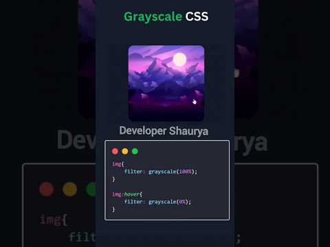 Image Greyscale in css #coding #html #css #image #greyscale